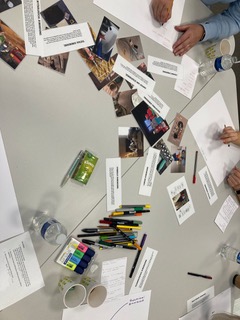 Participants working in Newcastle with pictures